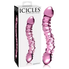 Icicles No. 55 - dubbelsidig G-punkt glasdildo - rosa
