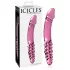 Icicles No. 57 - dubbeldildo med penisform - glas - rosa
