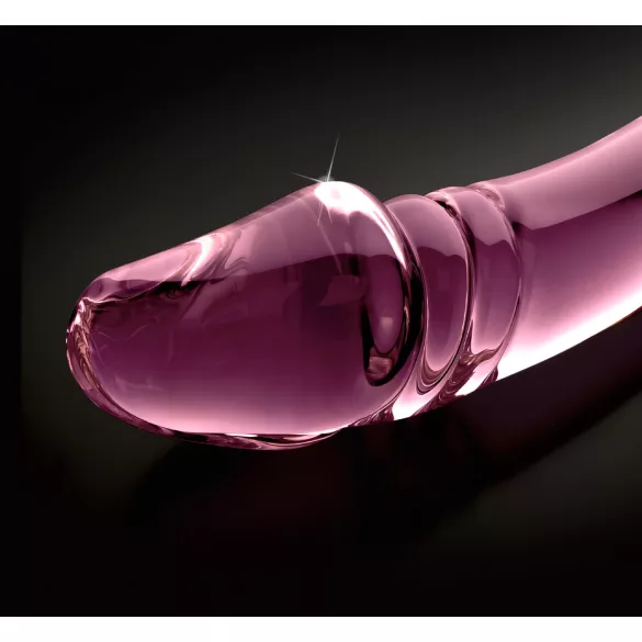 Icicles No. 57 - dubbeldildo med penisform - glas - rosa