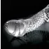 Icicles No. 61 - dildo med pung och penis - glas - transparent