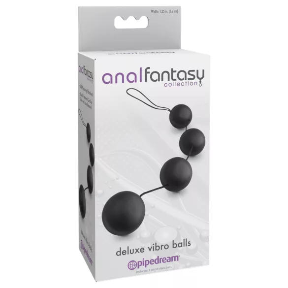 Anal Fantasy - analkulor med inre kulor (svart)