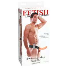   Pipedream - Fetish Strap-On 8 - påspänningsbar, ihålig vibrator (naturell)