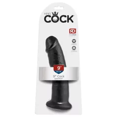 King Cock - dildo med sugkopp - svart - 23 cm