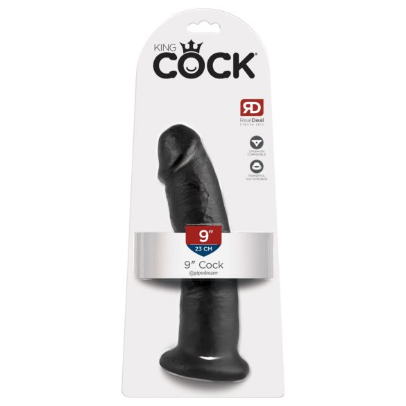 King Cock 9 - sugfotsdildo (svart)
