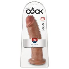 King Cock - dildo med sugkopp 25cm - mörk natur