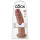 King Cock 10 - stor dildo med sugpropp (25 cm) - mörk naturfärg