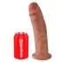 King Cock 10 - stor dildo med sugpropp (25 cm) - mörk naturfärg