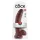 King Cock - dildo med sugpropp och pung - brun - 23 cm