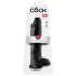 King Cock 11 - dildo med sugkopp och pung - svart 28cm