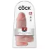 King Cock - dildo med sugkopp och pung - 23 cm - hudfärgad