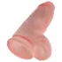King Cock - dildo med sugkopp och pung - 23 cm - hudfärgad
