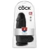 King Cock - dildo med sugkopp och pung - svart - 23cm