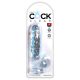 King Cock Clear 6 - sugproppsfäste, testiklar liten dildo (15 cm)