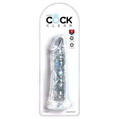 King Cock Clear 8 - stor dildo med sugkopp (20 cm)