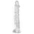 King Cock - dildo med sugkopp - stor genomskinlig - 20 cm