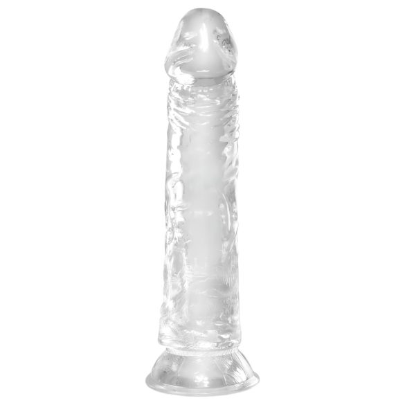 King Cock - dildo med sugkopp - stor genomskinlig - 20 cm