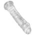 King Cock - dildo med sugkopp - stor genomskinlig - 20 cm