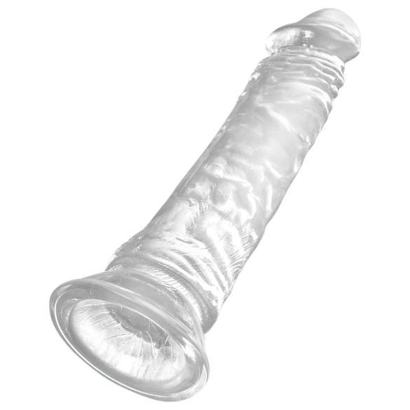 King Cock - dildo med sugkopp - stor genomskinlig - 20 cm