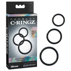 Pipedream - Fantasy C-Ringz - peniseringstrio (svart)