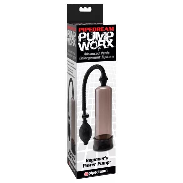 Pipedream - Pump Worx Beginner's - svart penispump (19 cm)