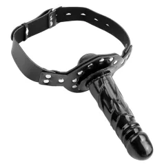 Fetish Fantasy - munspärr med dildo - svart