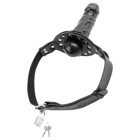 Fetish Fantasy - munspärr med dildo - svart