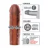 Pipedream X-TENSION Mega 2 - realistisk penishylsa (20,3 cm) - mörk naturfärg