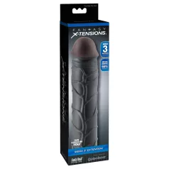   Pipedream - X-TENSION Mega 3 - realistisk penishylsa (22,8 cm, svart)