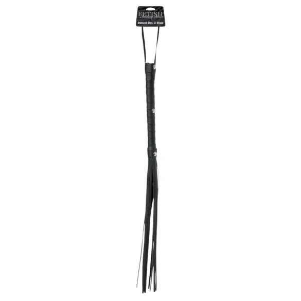 Fetish Fantasy Deluxe Cat-O-Nine - piskrapp - svart - 65cm