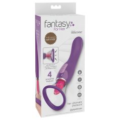   Fantasy - vibrator med sugfunktion och tungstimulator - uppladdningsbar lila