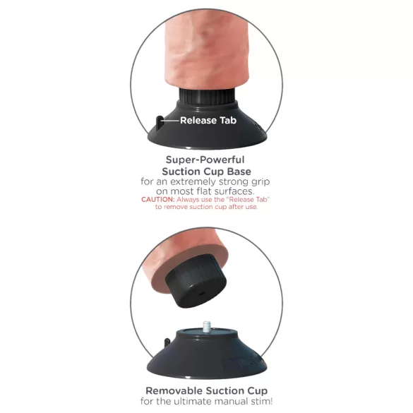 King Cock - realistisk böjbar vibrator - 25 cm