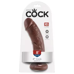 King Cock 8" dildo (20 cm, brun)