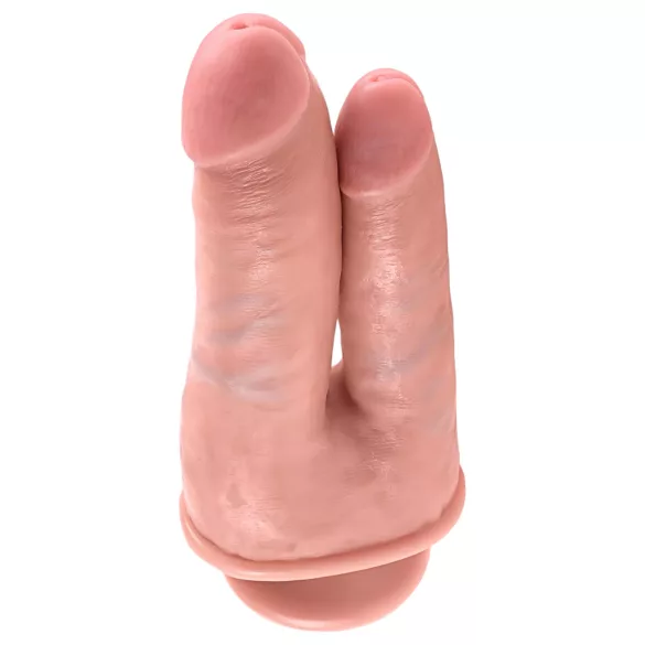 King Cock - dubbel dildo för dubbelpenetration - realistisk - naturfärg