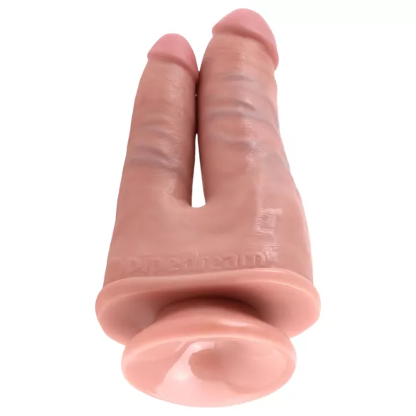 King Cock - dubbel dildo för dubbelpenetration - realistisk - naturfärg