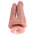 King Cock - dubbel dildo för dubbelpenetration - realistisk - naturfärg