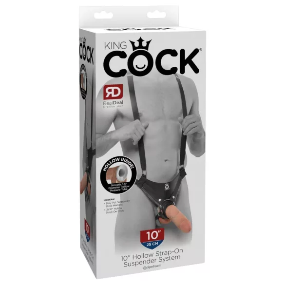 King Cock - Strapon-dildo ihålig 25 cm
