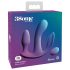 3Some Total Extas - uppladdningsbar trippelvibrator med radio (lila)