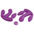 3Some Total Extas - uppladdningsbar trippelvibrator med radio (lila)
