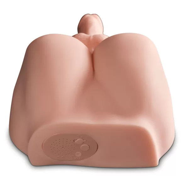 PDX Dirty Talk - realistisk rumpa torso med dildo - natur