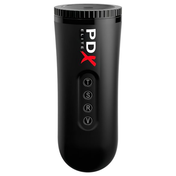 PDX Moto Blower - masturbator med sug och vibration - svart