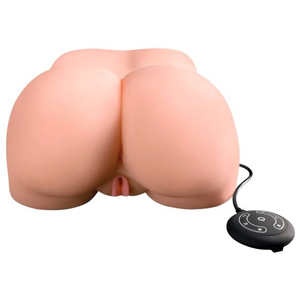 PDX Elite Milk Me Silly - naturfärgad vibratorisk torso-masturbator