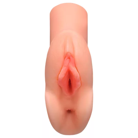 PDX - dubbel onanator - 2-i-1 realistisk masturbator - naturfärg
