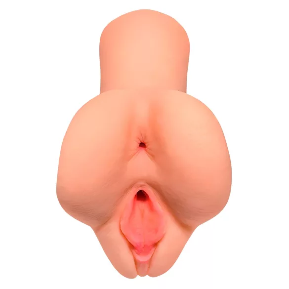 PDX Pick Your Pleasure - 2‑i‑1 realistisk masturbator (naturell)
