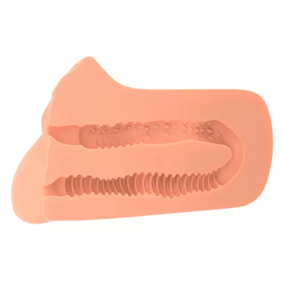 PDX Pick Your Pleasure - 2‑i‑1 realistisk masturbator (naturell)