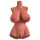 PDX Plus Perfect 10 - torso masturbator - mörk hudfärg