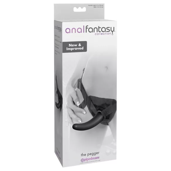 analfantasy - strap-on dildo - svart