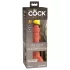 King Cock Elite 6 - realistisk dildo med sugkopp - 15 cm - mörk