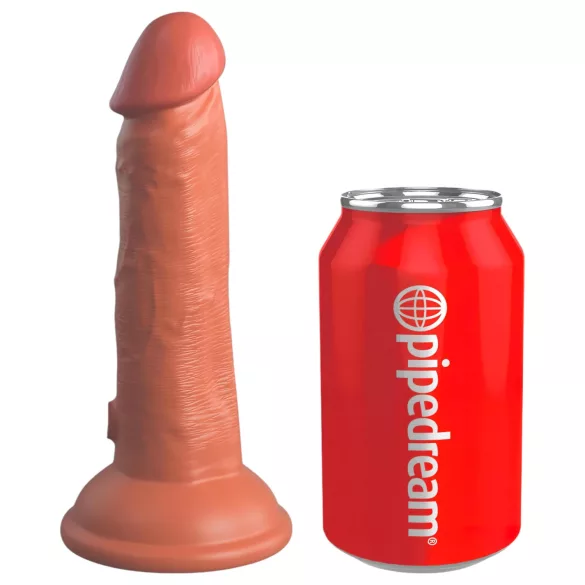 King Cock Elite 6 - realistisk dildo med sugkopp - 15 cm - mörk