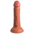 King Cock Elite 6 - realistisk dildo med sugkopp - 15 cm - mörk