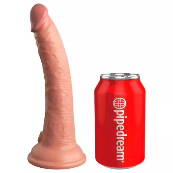 King Cock Elite - realistisk dildo med sugkopp - 18 cm - natur